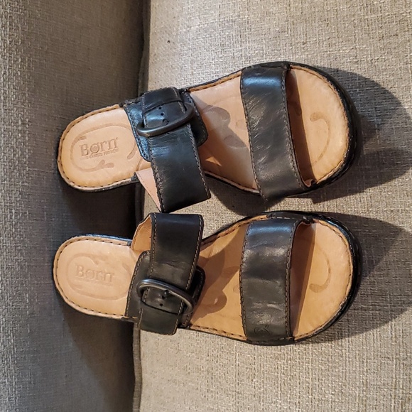 Born Tinari leather slip on Heels size 9 - Picture 5 of 5